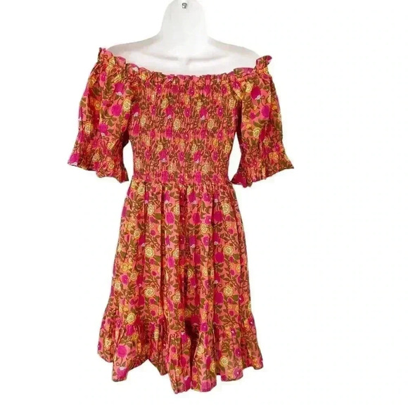 NEW Mille Kiki Floral Mini Dress Passionfruit size Medium - Picture 5 of 10